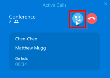 Take the conference call off hold