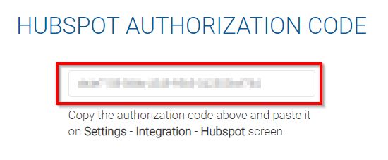 Copy authorization code to clipboard