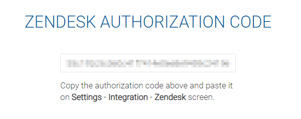 Copy authorization code to clipboard